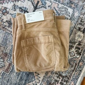 NWT SUPER highrise baggy wide leg khaki pants American Eagle 24 or 00